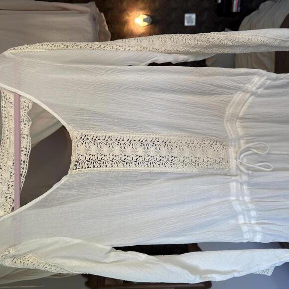 Vitamin A Swim 100% Linen  Cream Swim Cover Size 6 - Picture 2 of 6